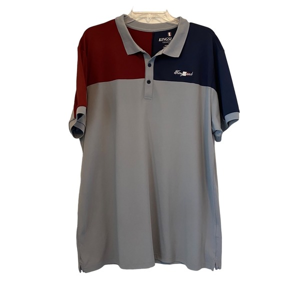 Kingsland Other - Kingsland‎ Janko Technical Pique Polo Shirt Men's Grey Sleet Size XXL NEW